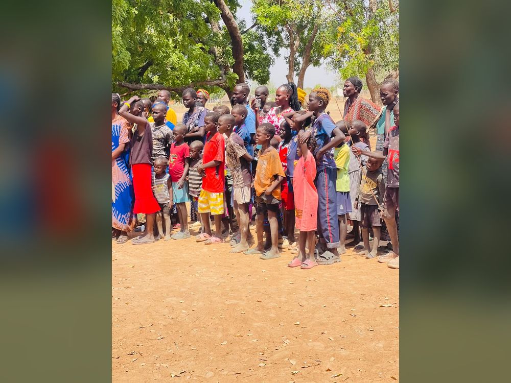Children of the community turn out